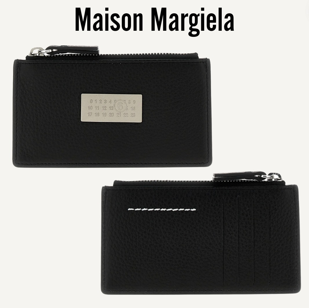 【Maison Margiela】MM6 ロゴプレート ジップ ウォレット