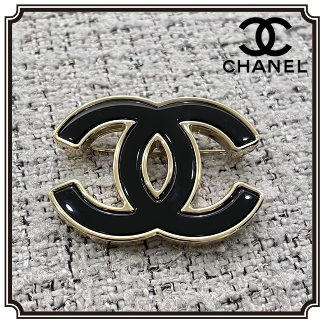 【シンプルで合わせやすい♪】CHANEL ブローチCCマーク国内発送