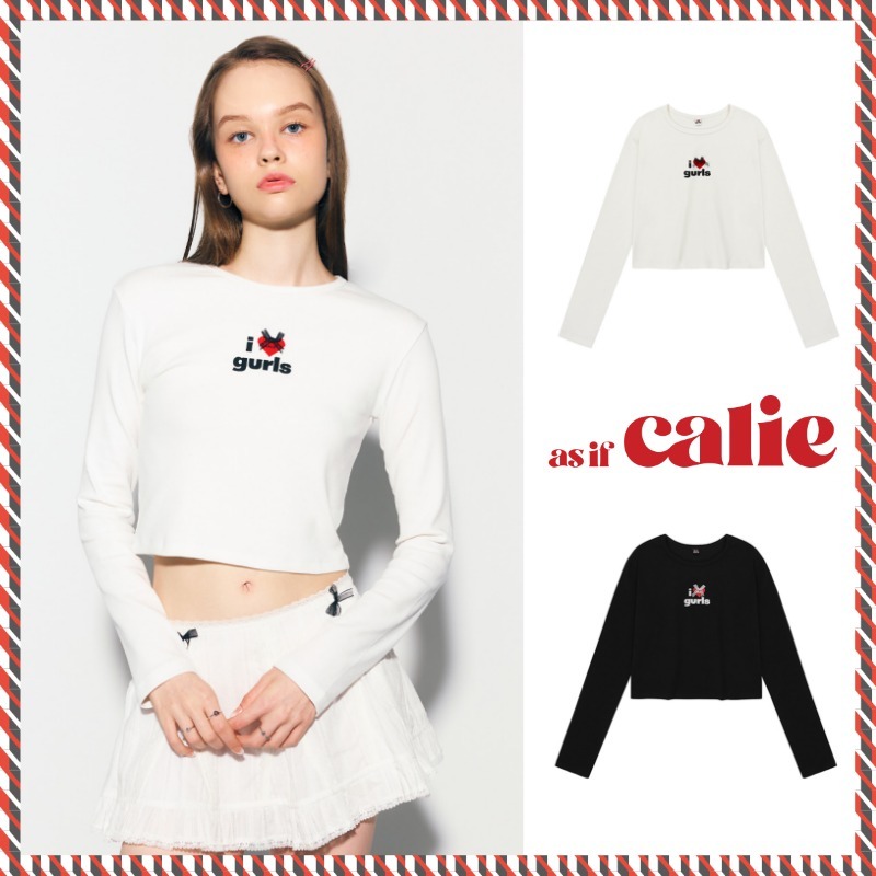 【asif calie】24fw GURLS CROP LONG SLEEVE T-SHIRT