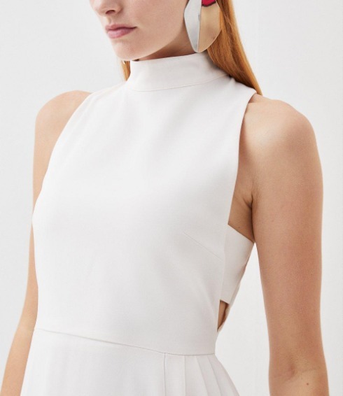 【KAREN MILLEN】ソフトテーラード プリーツ マキシワンピース KAREN MILLEN】ソフトテーラード プリーツ マキシワンピース
