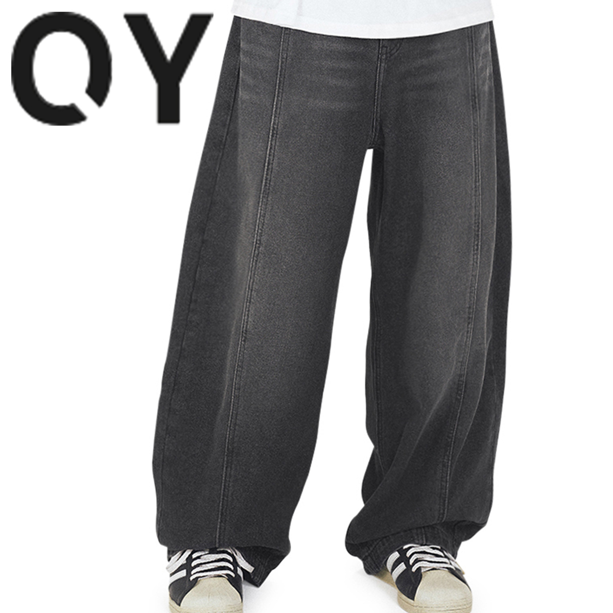 ★OY★WIDE VOLUME WASHED DENIM PANTS - BLACK★正規品/人気