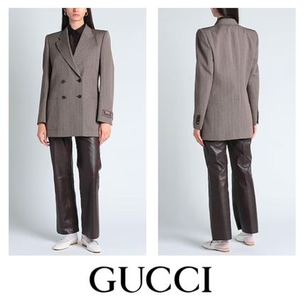 GUCCI グッチ テーラードジャケット レディース グレー系