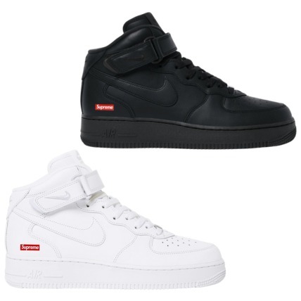20SS Week1 Supreme × Nike Air Force 1 Mid 選べる2色 23~30㎝