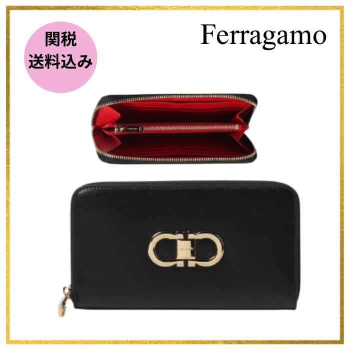 FERRAGAMO フェラガモ 財布 レディース ラウンドファスナー長