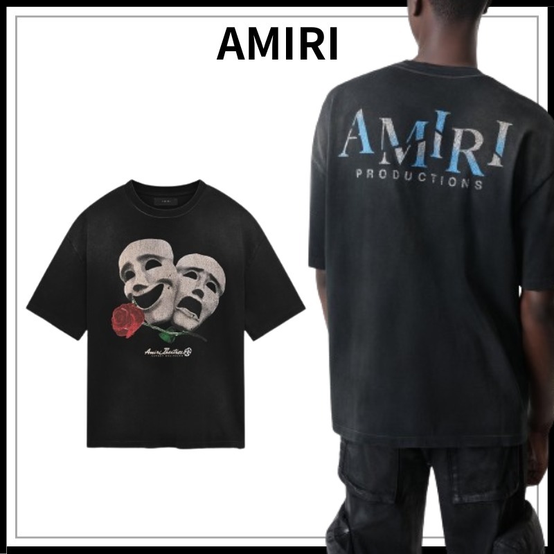 AMIRI シアターマスク オーバーサイズTシャツ AMIRI Theater Masks T-Shirt Black | wananluxury | REVERSIBLE