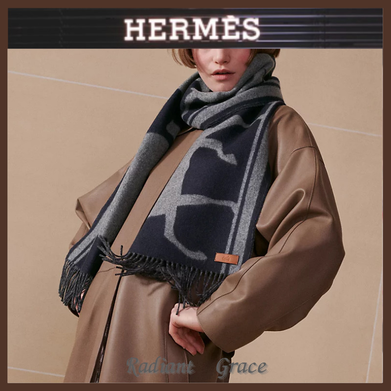 洗練された品質【 HERMES 】カシミアマフラー テット・ア・クー