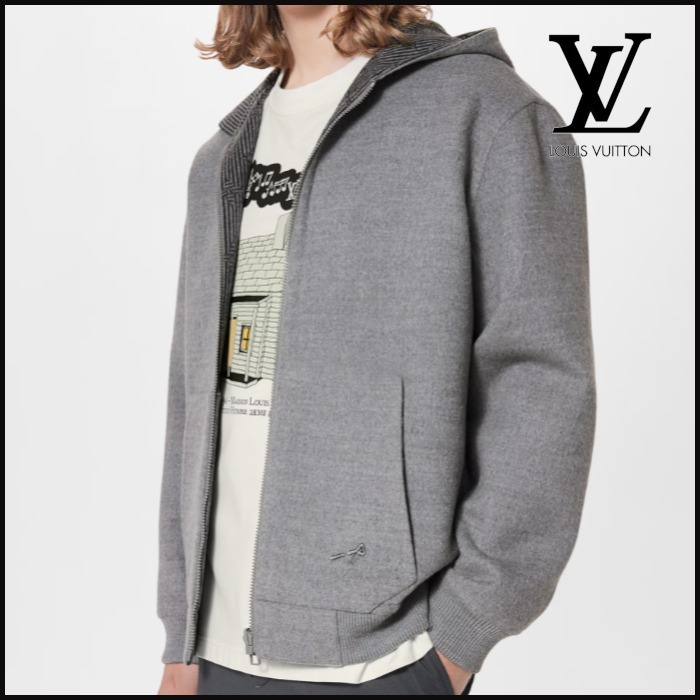 春夏新作 ◇【 】リバーシブルダブルフェイスフーデッドブルゾン LV ジャケット・アウター