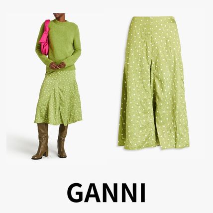 スカート GANNI Woman Skirt Green T4169 272 Green Printed Skirt by GANNI | Rent the Runway