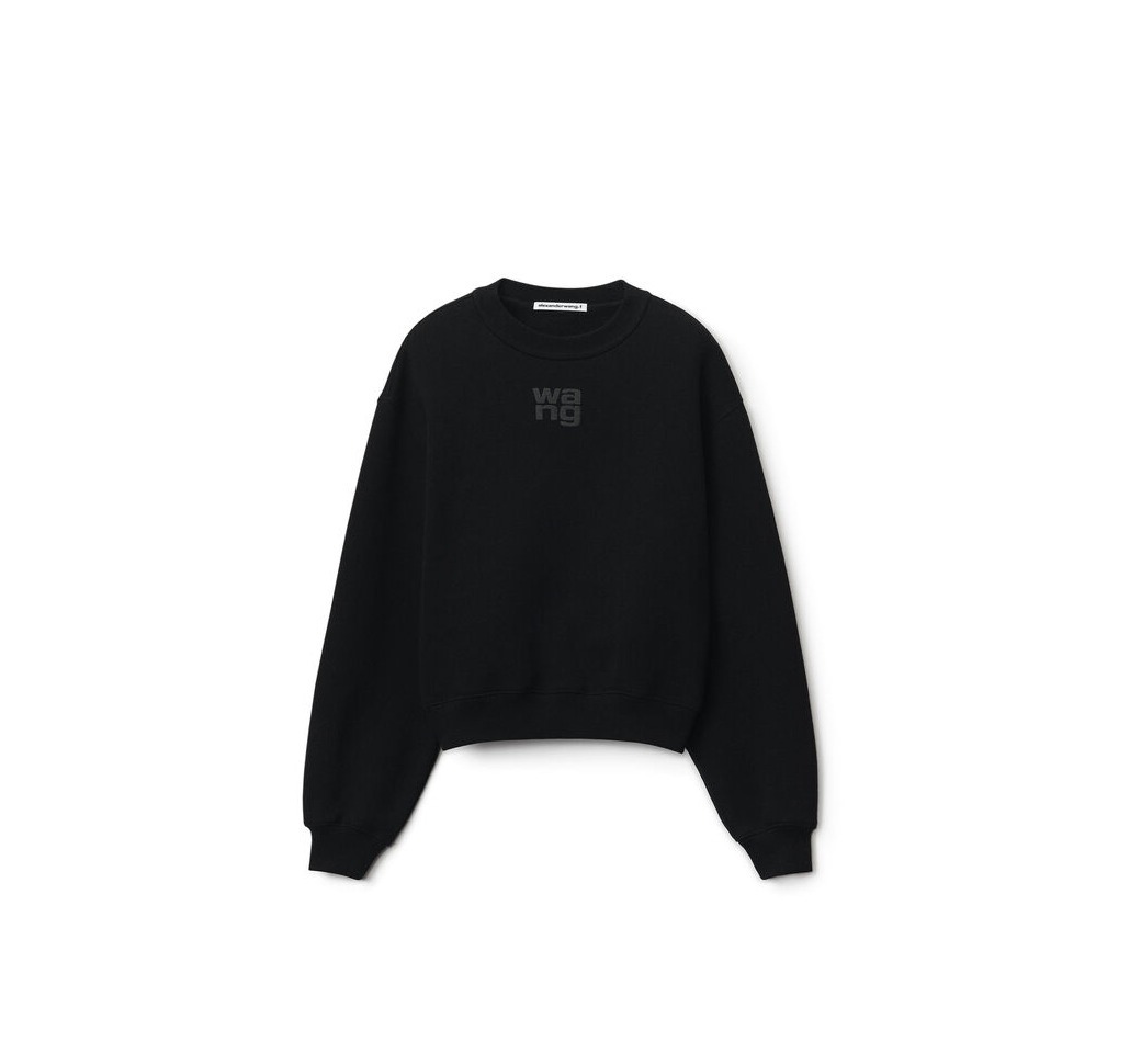 alexander wang コットン ロゴ スウェットシャツ 関税送料込 Alexander Wang ロゴ スウェットシャツ | ブラック | FARFETCH JP