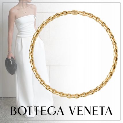 Bottega Veneta ノット 18Kゴールドメッキ シルバーネックレス 大注目】BOTTEGA VENETA◇18K仕上げシルバー ノットネックレス