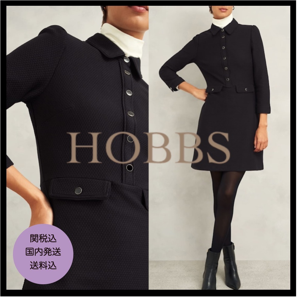 【HOBBS】アデリア ポンテドレス レトロワンピース 関税送料込