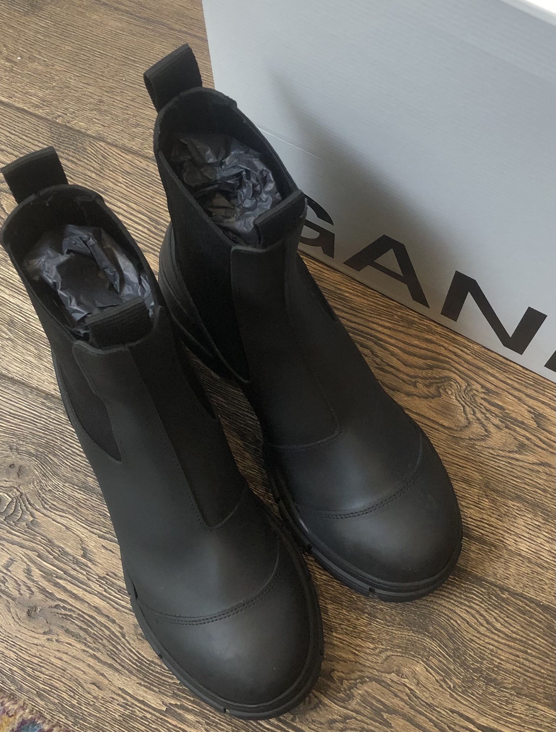 SALE《GANNI》 CITY ヒールレインブーツ