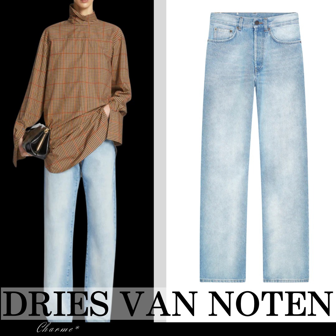【Dries Van Noten】デニムパンツ ワイド ミッドライズ ロング