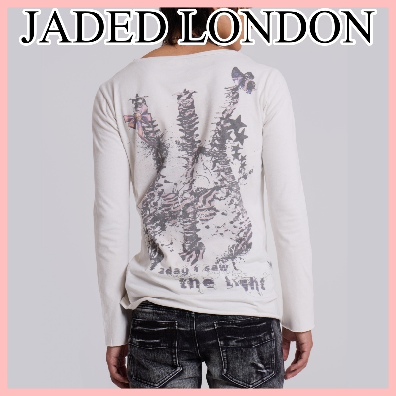 JADED LONDON Enlightened Tシャツ 長袖 White 送料込み