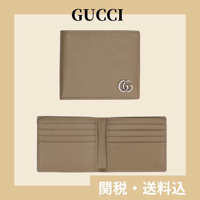 GUCCI ロゴプレート 二つ折り財布