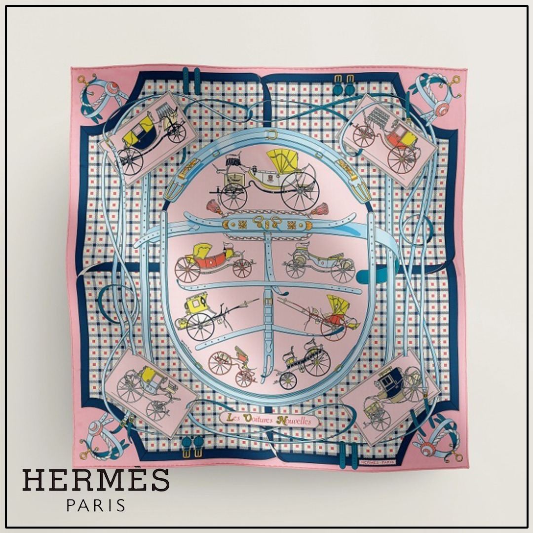 スカーフ【HERMES】カレ70 馬車の変遷 6色