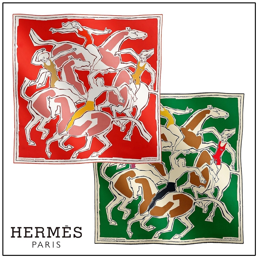 スカーフ 【Hermes】カレ70 コレグラフィ・エケストル 2色