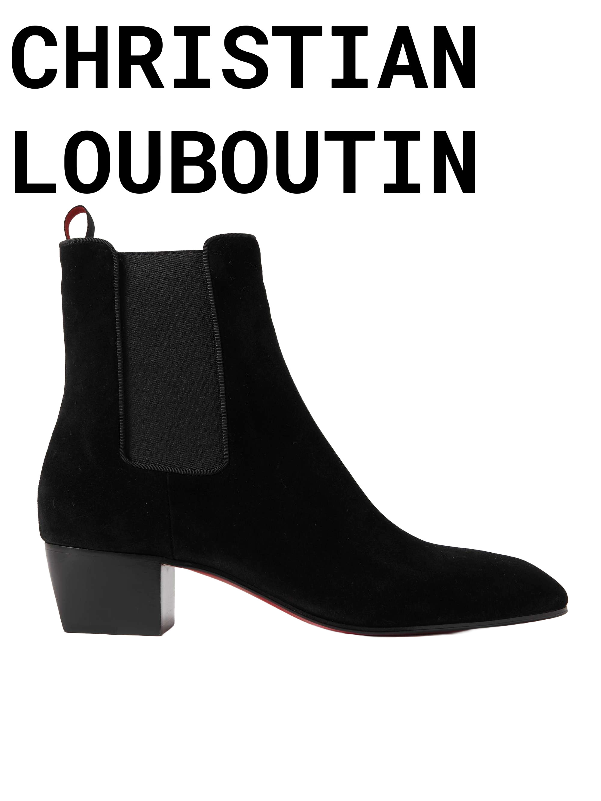 CHRISTIAN LOUBOUTIN Rosalio スエード チェルシーブーツ