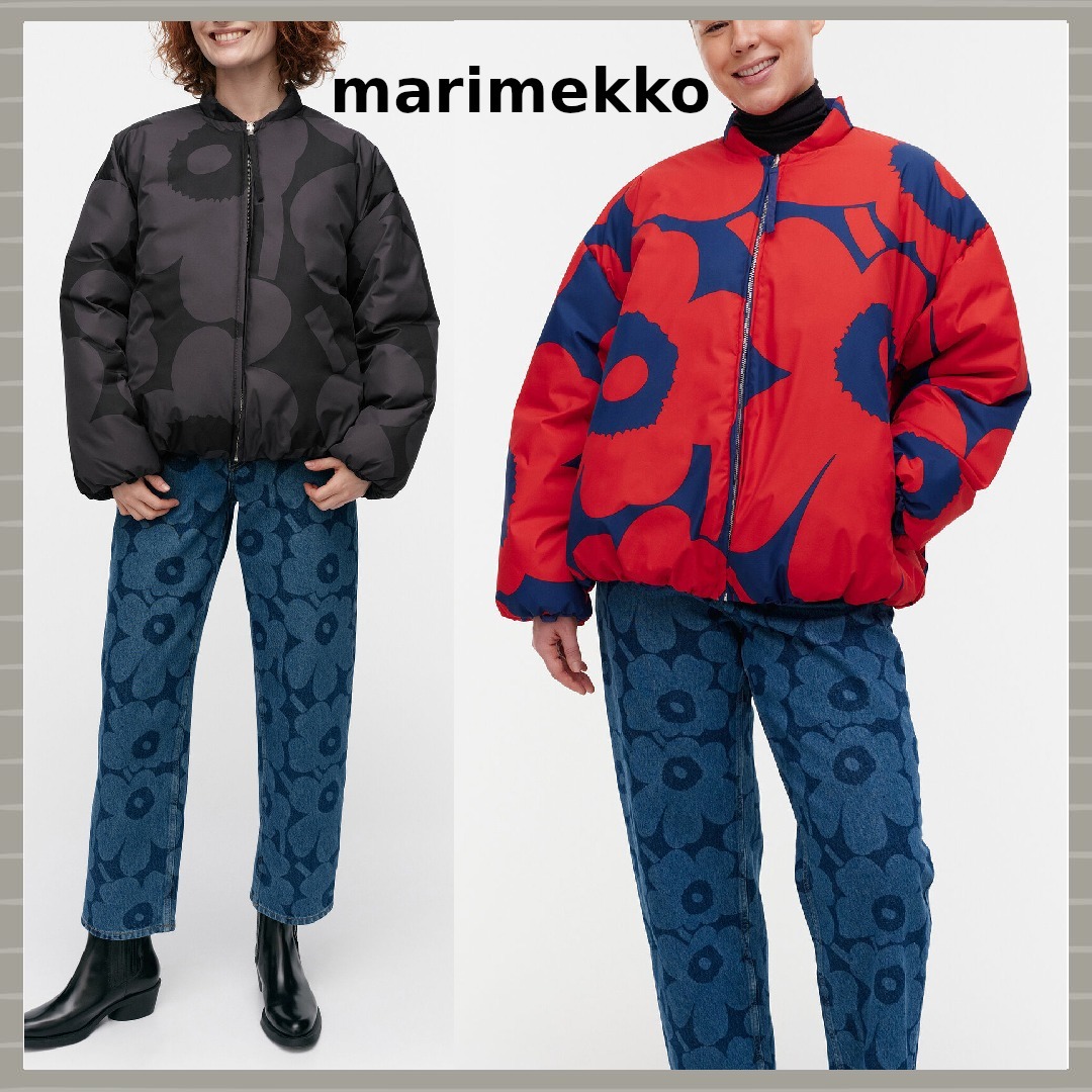 【marimekko】Holkki Unikko リバーシブル ジャケット/ 各色