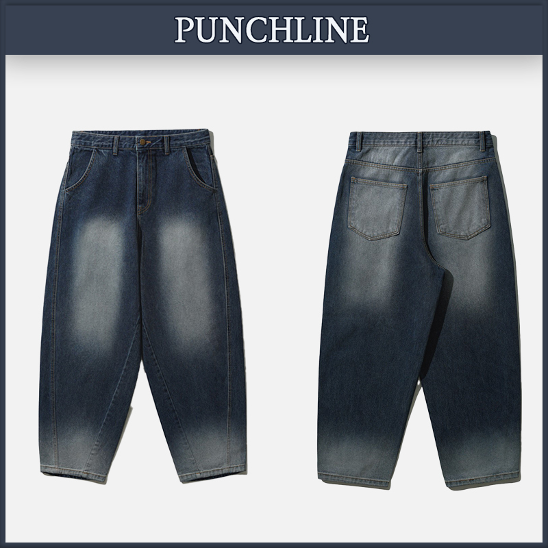 【PUNCHLINE】★男女兼用★SMOOTHIE BALLOON DENIM PANTS