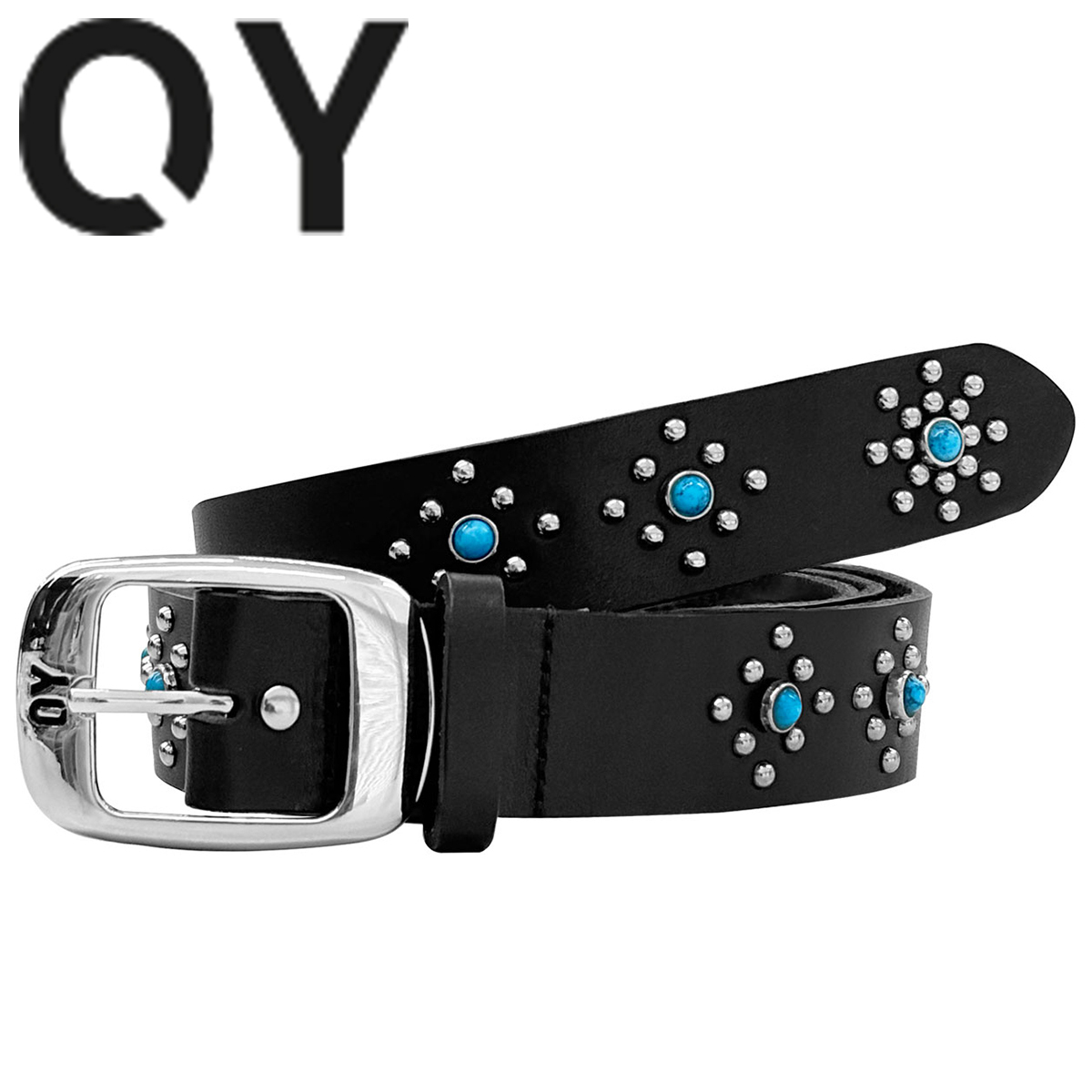 ★OY★TURQUOISE STUD BELT - BLACK★正規品/韓国直送料込/人気