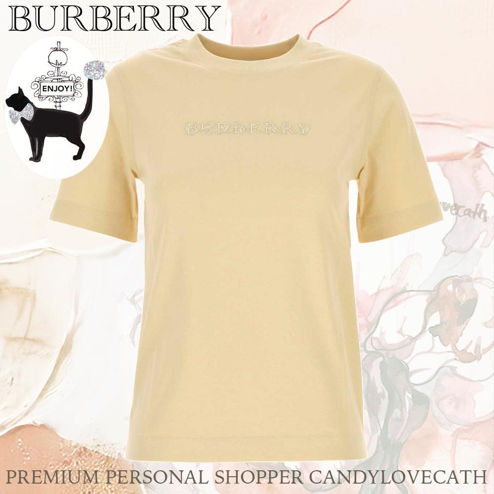 BURBERRY Cream Cotton Tシャツ