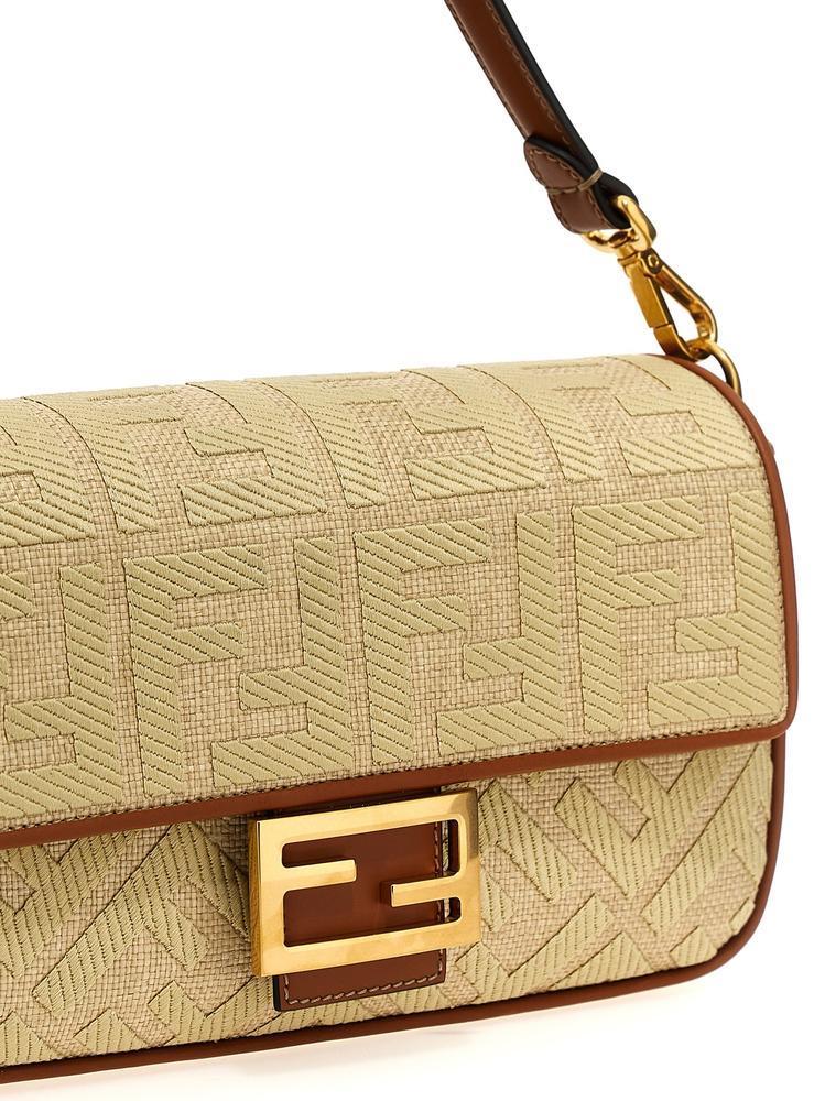 関税送料込★FENDI★BAGUETTE RAFFIAショルダーバッグ★ベージュ