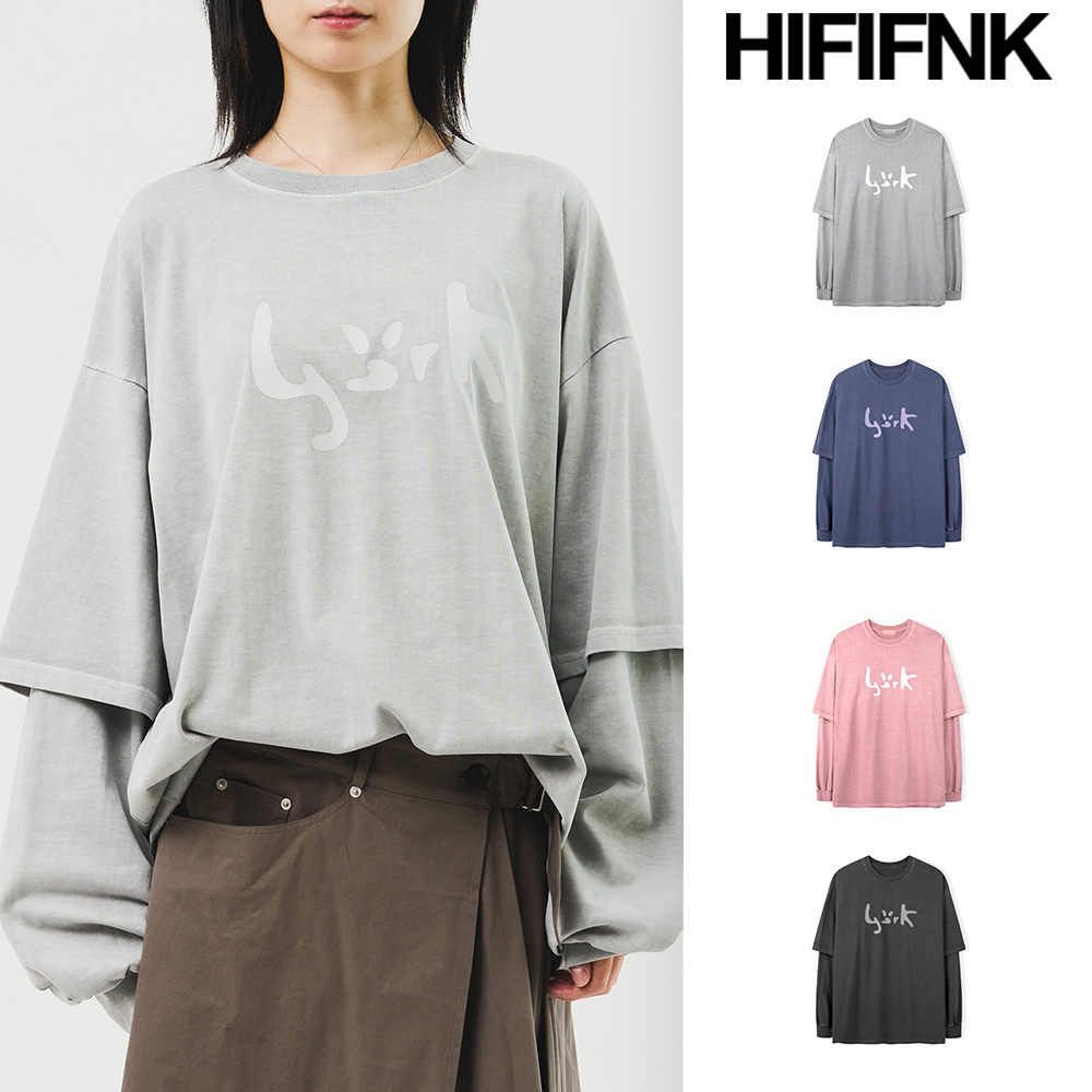 【HI FI FNK】Y2K Pigment Layered Longsleeve