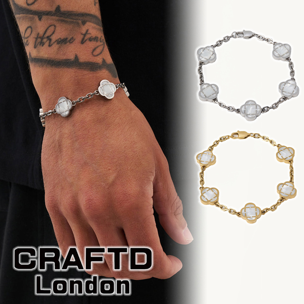 CRAFTDLondon クラフトロンドン White Clover Stone Bracelet