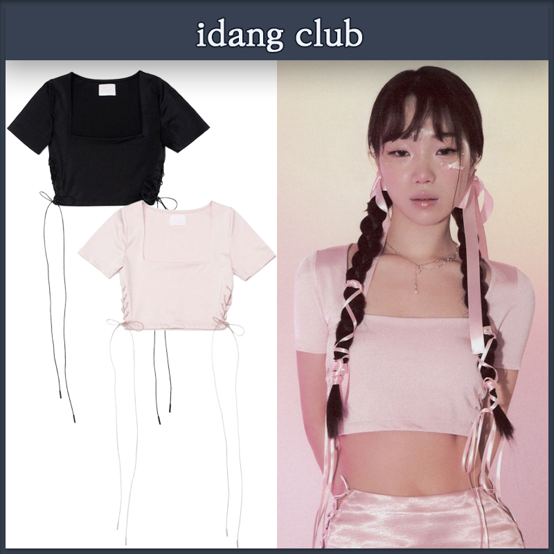 価格は安く idang club】☆人気ブランド☆リボンクロップトップ トップス
