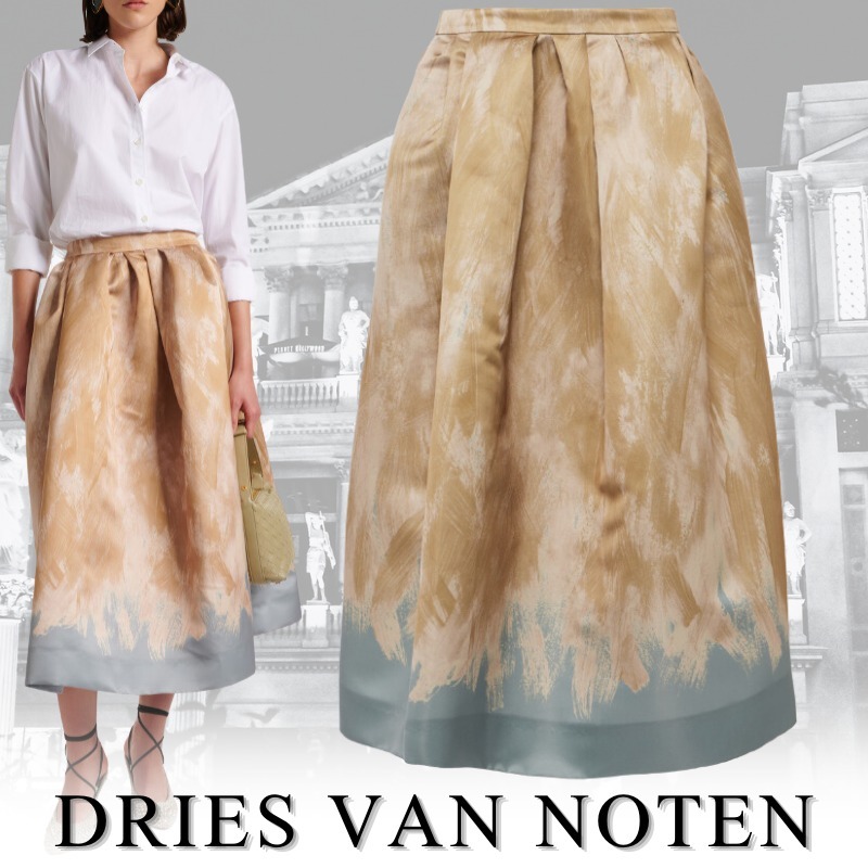DRIES VAN NOTEN ドリスヴァンノッテン ミディスカート プリント