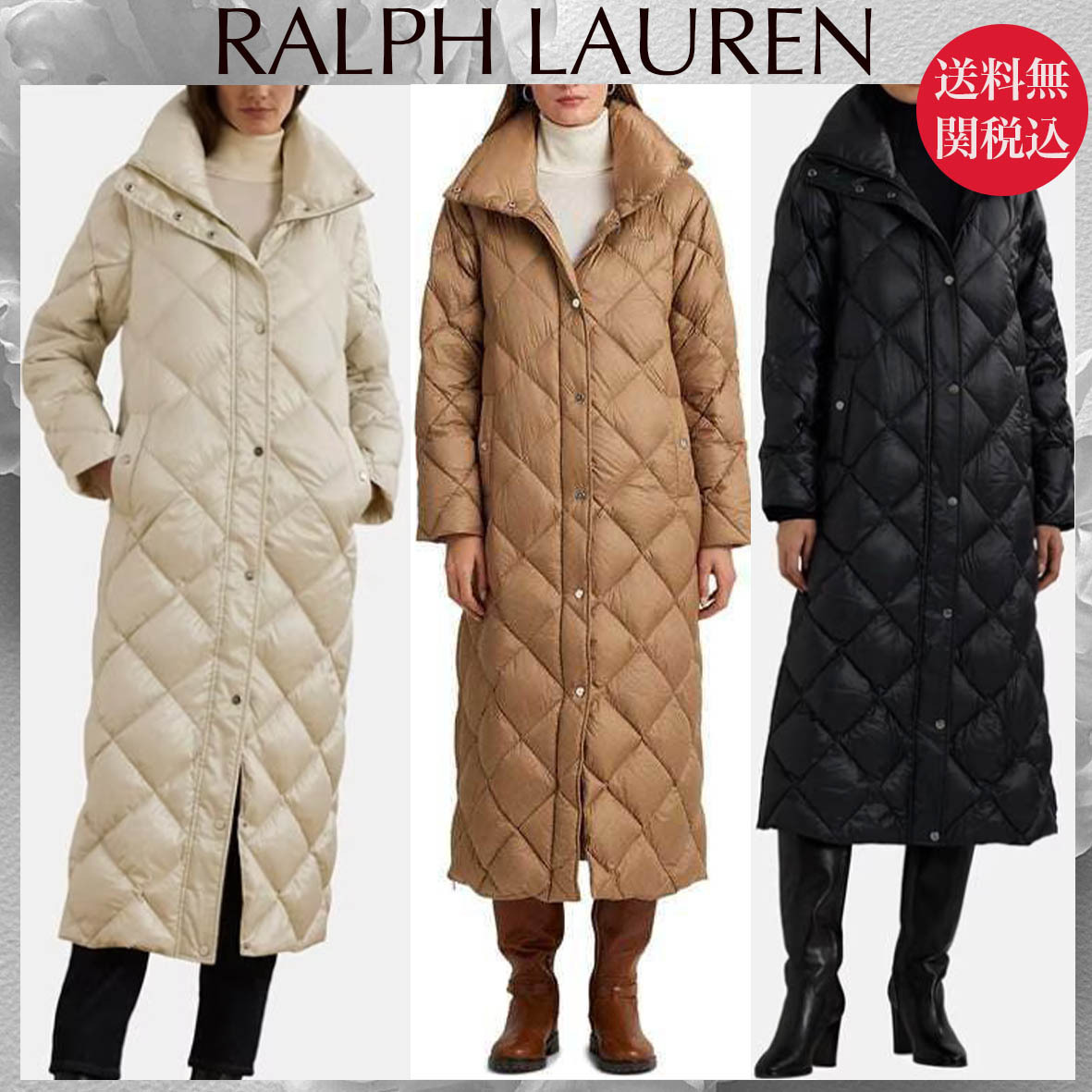【RALPH LAUREN】キルティングロングダウンコート★国内発