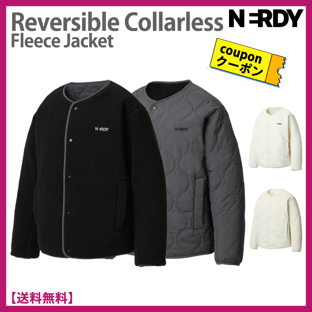 [24FW]NERDY★Reversible Collarless Fleece Jacket★ジャケット