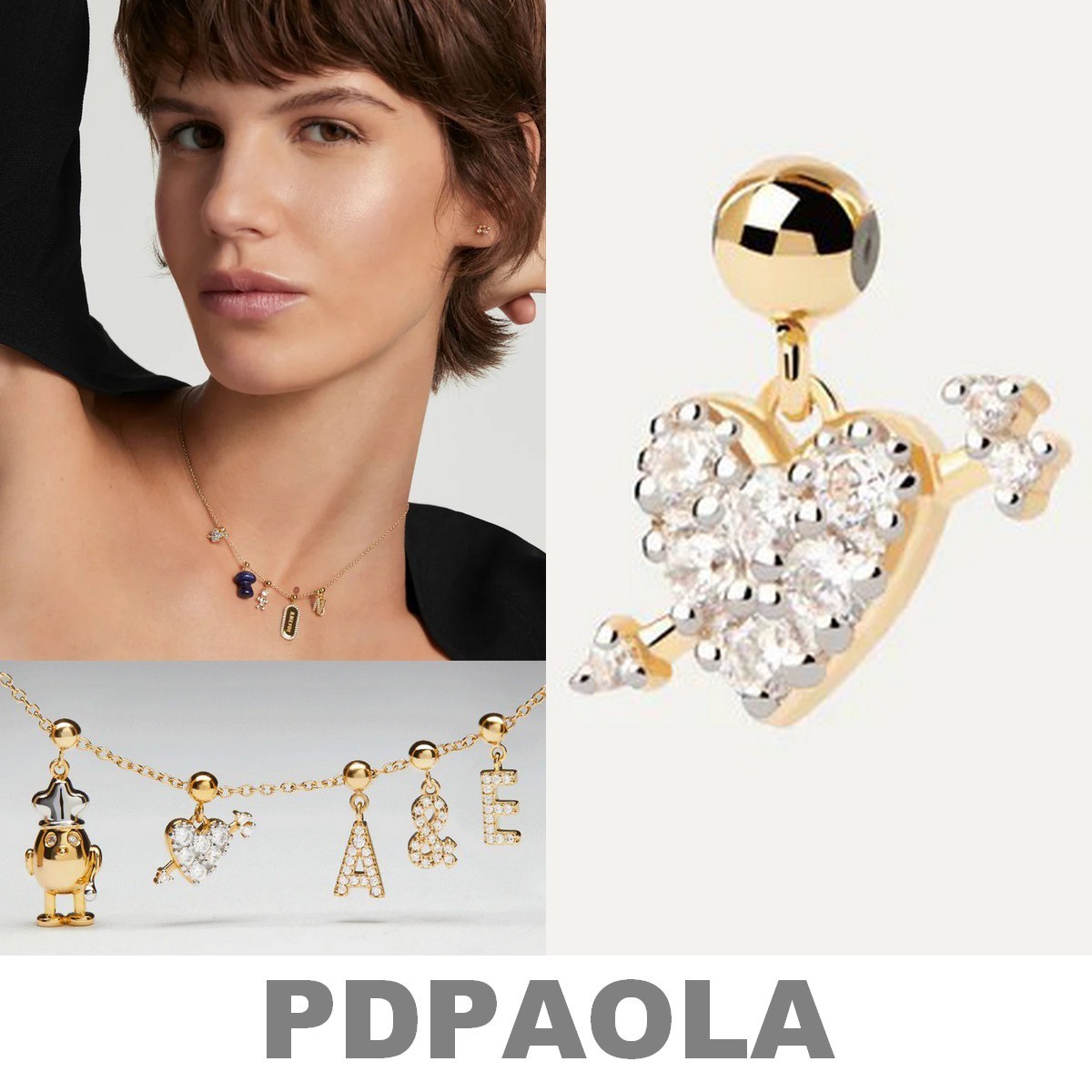 【LB掲載】PDPAOLA◆キューピッドハート ネックレスチャーム◆