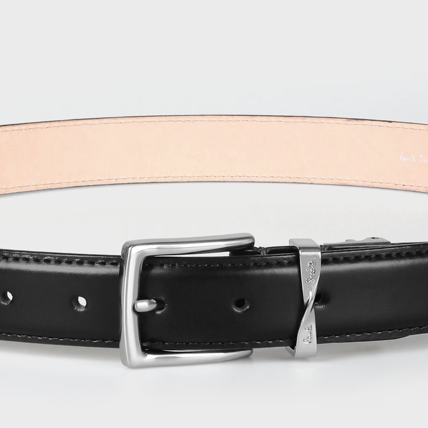 すぐ届く☆【Paul Smith】ツイストループロゴ レザーベルト
