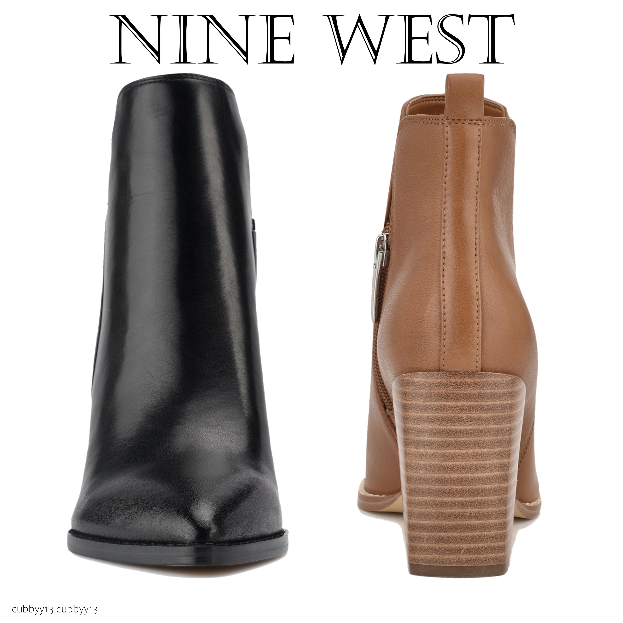 【大特価】Nine West☆Birds Block Heel ブーティー