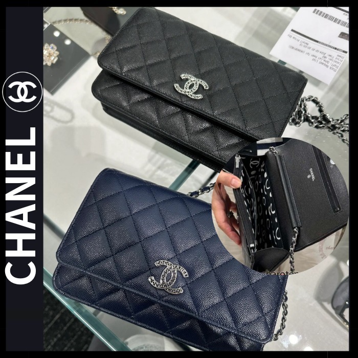 ◆大人コーデに◆COCO CHANELロゴ入りCC♪チェーンウォレット