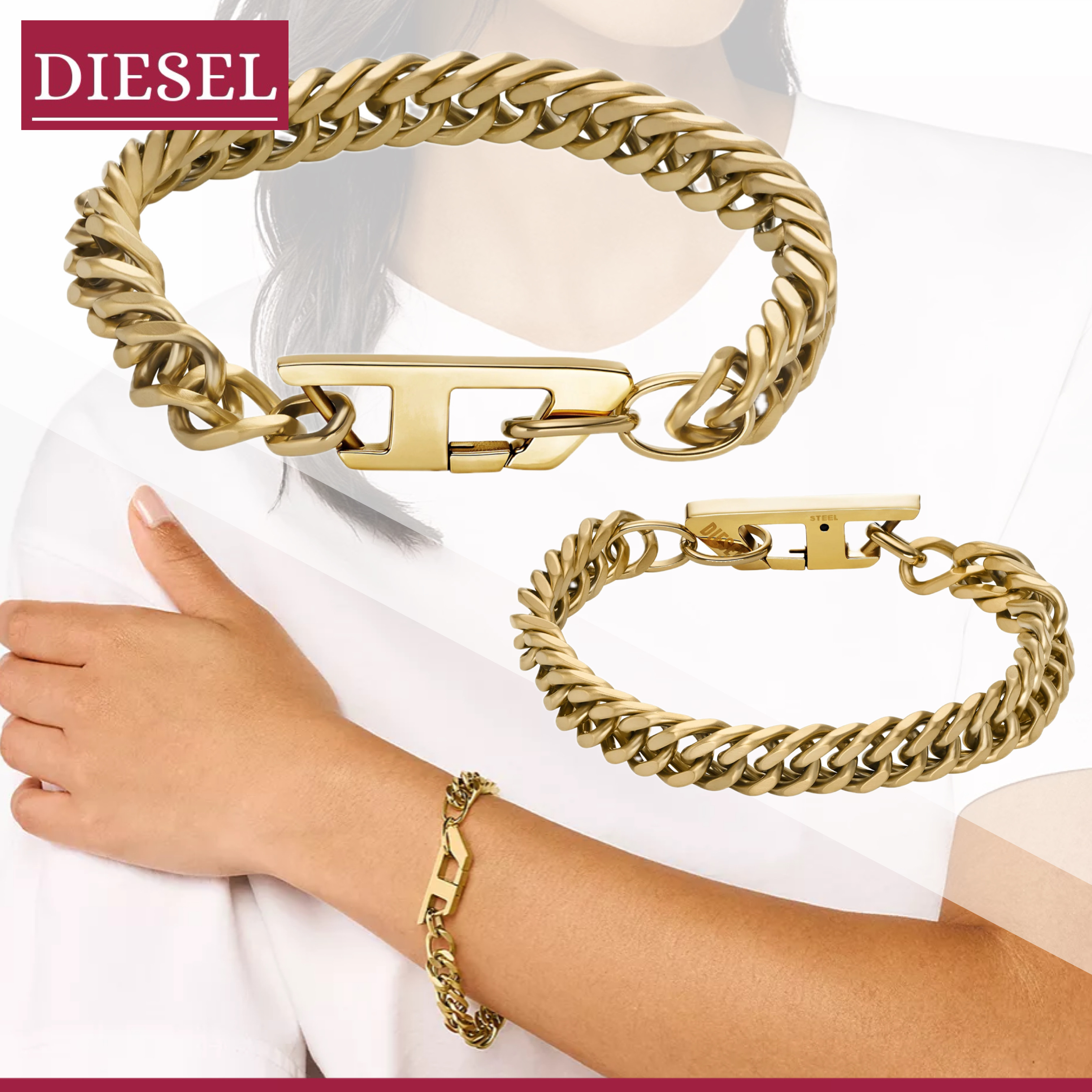 【国内即発】DIESEL『Dx1511710 チェーンブレスレット』送料込