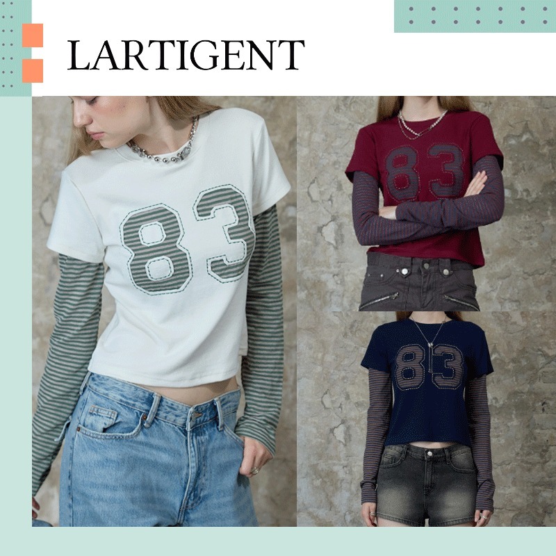 LARTIGENT ♥ L13 STRIPE T-SHIRT /追跡付