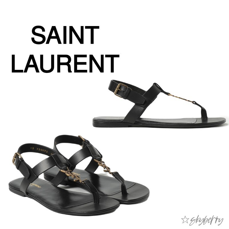 Saint Laurent カッサンドル フラットサンダル 735072 DWETT