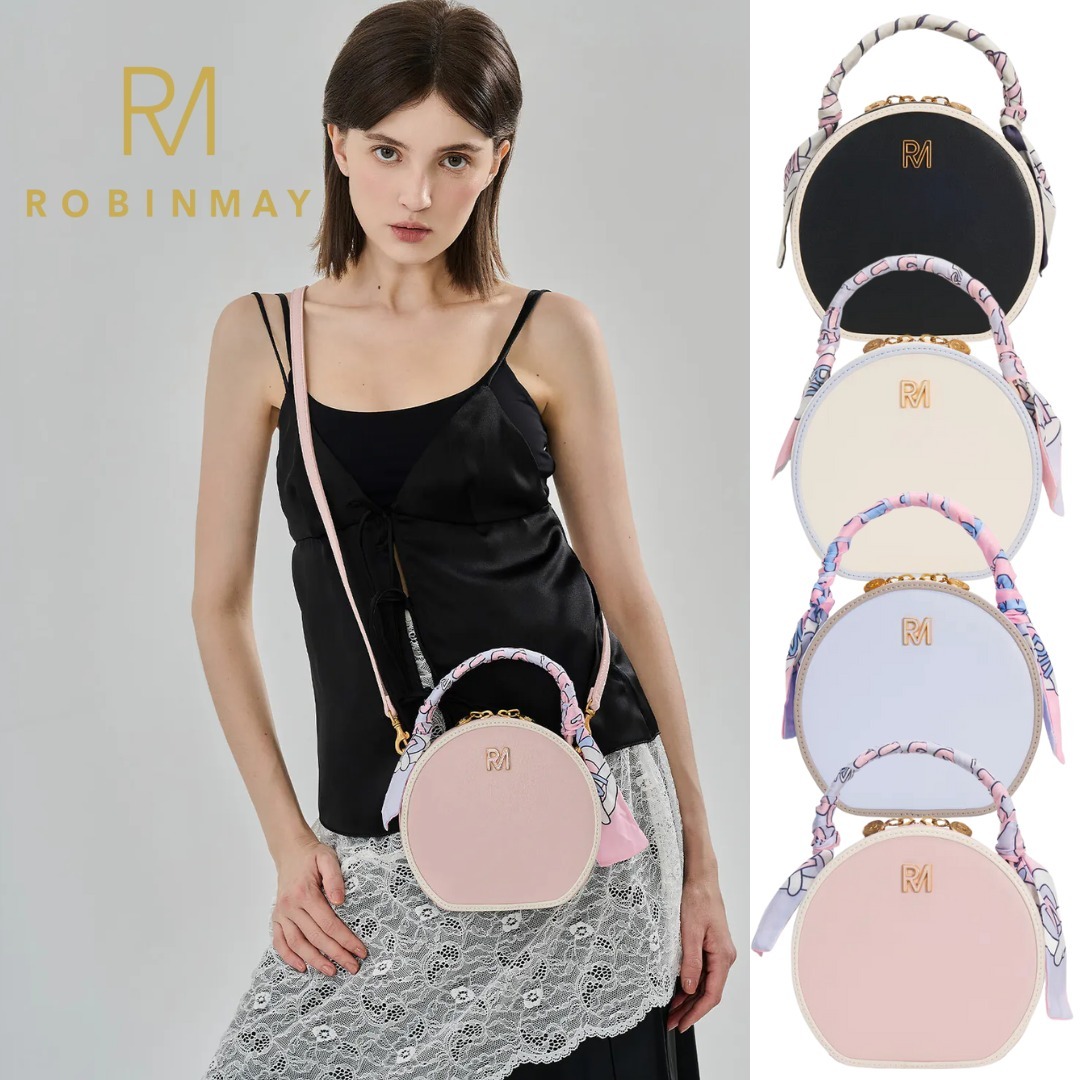 台湾 ROBINMAY 2way シルクスカーフストラップ ショルダー B234