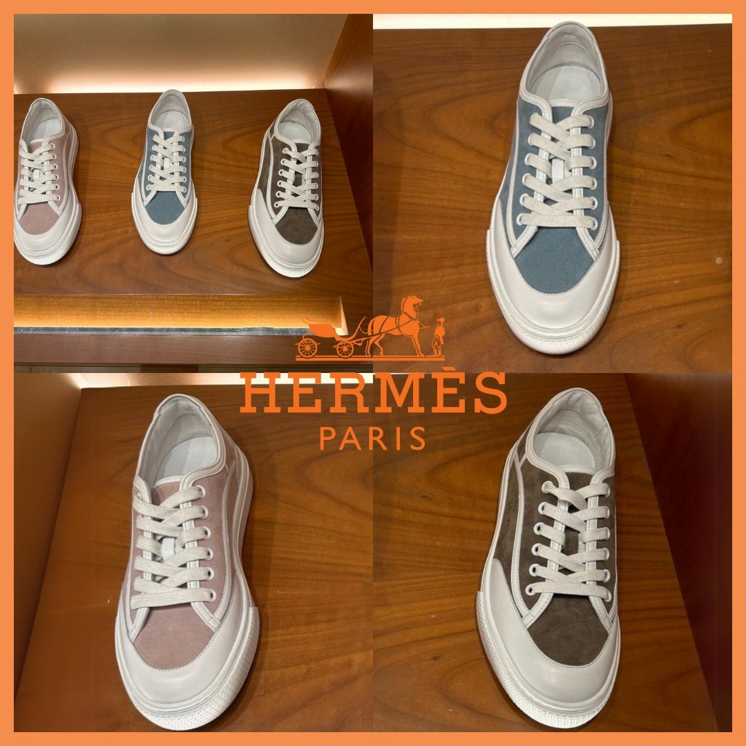 HERMES】カジュアルスタイル♪ゲット スニーカー (HERMES