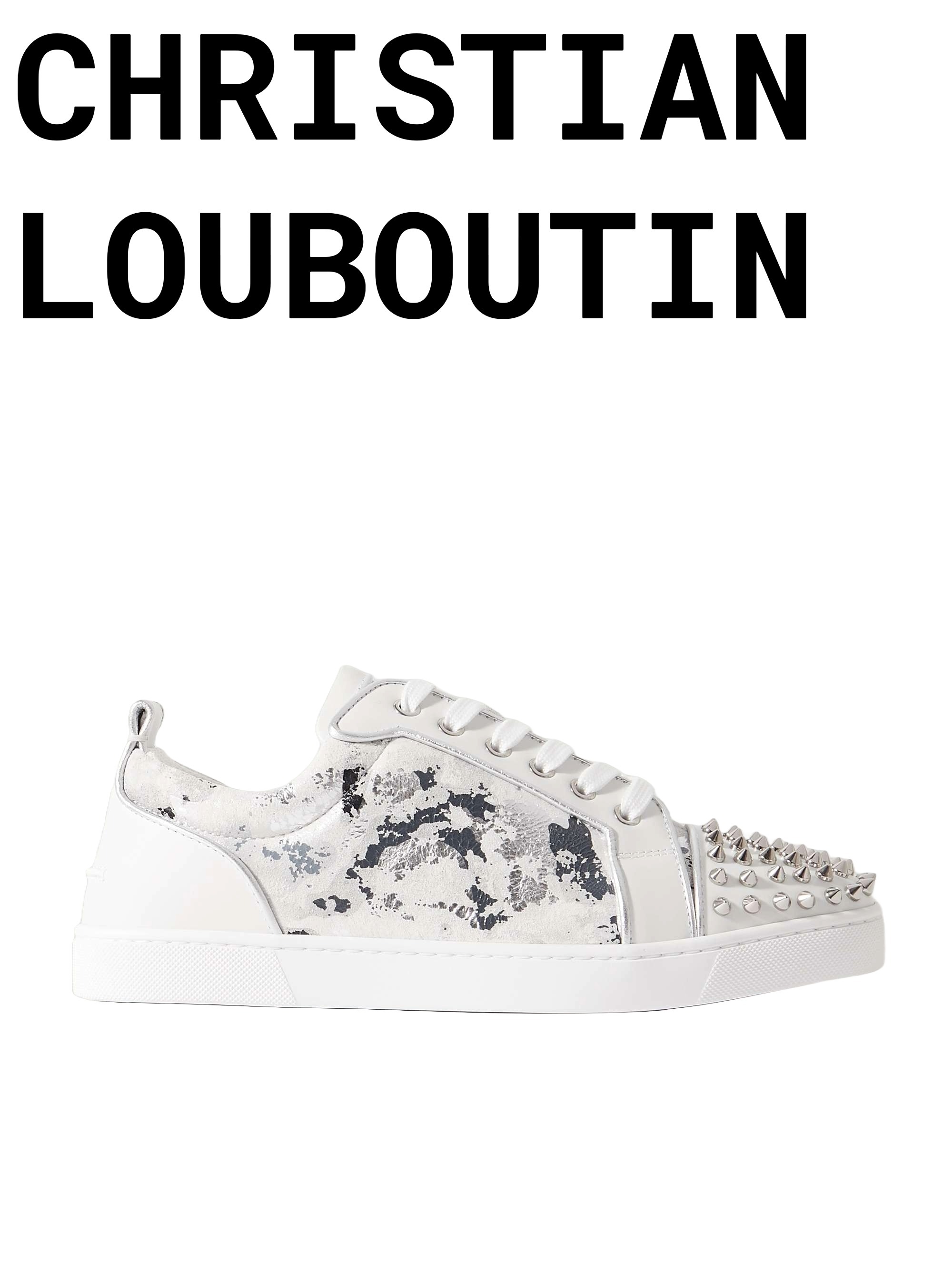 CHRISTIAN LOUBOUTIN LouisJuniorSpikesOrlato レザースニーカー