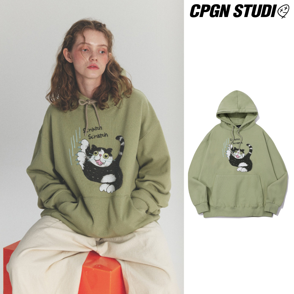 【CPGN STUDIO】24FW★ DTP Scratch Cat Hoodie