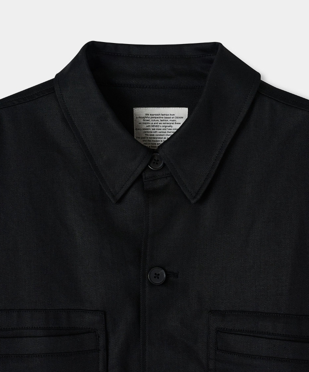 MAISON MINED】24FW☆ BLACK COATING DENIM TRUCKER