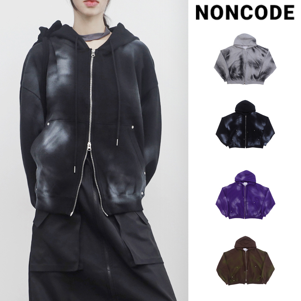 【NONCODE】(Unisex) Perrony Two Way Printed Hooded Zip-Up