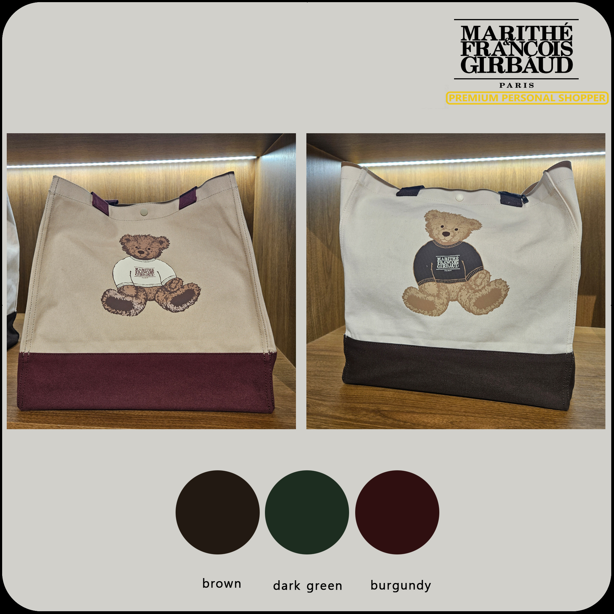 [MARITHE]★24FW★韓国人気★DOODLE BEAR BIG SHOPPER BAG