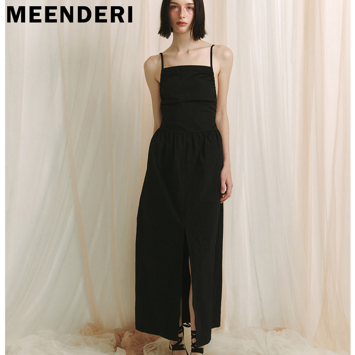 ★MEENDERI★BACKLESS LONG DRESS - BLACK★正規品/直送料込