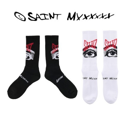完売御免！SAINT Mxxxxxx / セントマイケル ロゴ ソックス