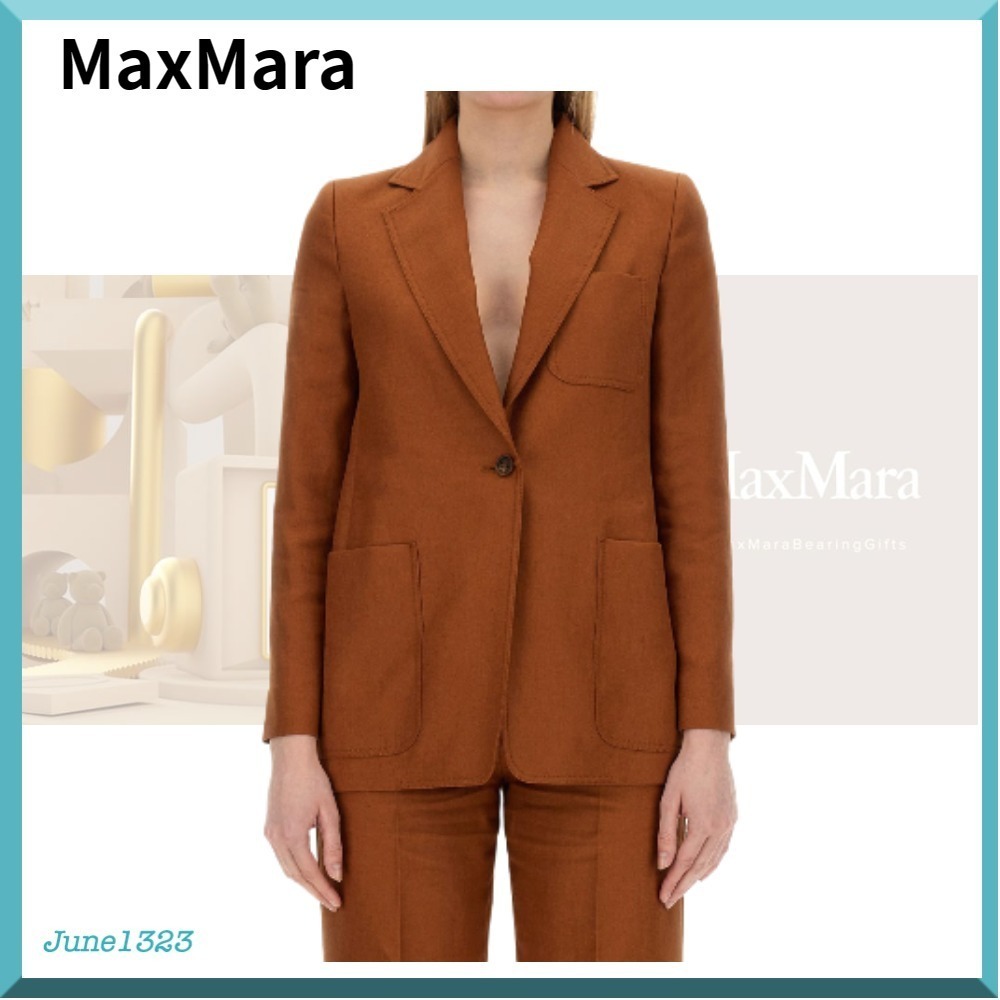 国内配送☆【MaxMara】 リネン ジャケット